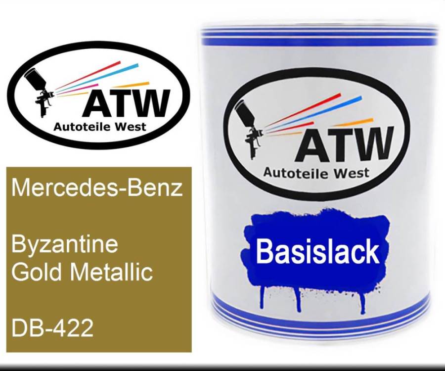 Mercedes-Benz, Byzantine Gold Metallic, DB-422: 1L Lackdose, von ATW Autoteile West.